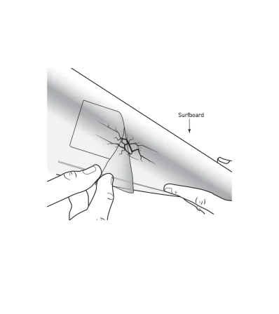 Комплект за поправка O&E Waterproof Ding Tape 3Pc Larger Surfboard Repair Kit